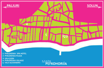 Halkidiki Pefkohori mapa